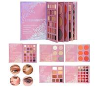 Book Shaped Makeup Palette | Long Lasting Waterproof Blush And Lipstick,Eyeshadow Palette with Notebook Design for Makeup - For Birthday Christmas Travel Office Party Bod