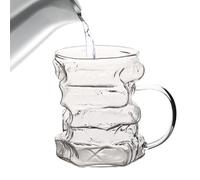 Book Shaped Mug - 3D Stackable Glass Water Bottle | Hand Painted Heat Resistant Glass Mug for Hot Cold Drinks | Book Lover Gift - Readers Writers Librarians Club