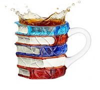 Book Shaped Mug | Novelty Drinkware Decoration with Colorful 3D Stained Glass Design - Book Mugs - For Home Kitchen Office Bar Use Birthday Christmas Gift For Women