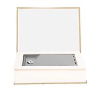 Book Shaped Safe, Diversion Simulation Sturdy Storage Portable Box Safe Art of with Key for Home Travel Keys Jewelry Money Documents Real Pages 22 X 15 4.2 Cm