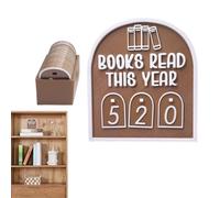 Book Shelf Decor Aesthetic | Elegant Counter Bookshelf Decor | Counter up to 999 Modern Books Read This Year Ornament for Women School Living Room Home Men Study Library Reader Dorm