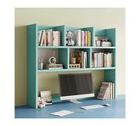 Book Shelf Desktop Bookshelf Wood Organizer PC Table Bookcase Desk Storage Display Shelf Rack for Office Kitchen Bathroom (Light Blue) Bookshelf(L70xD20xH70cm)