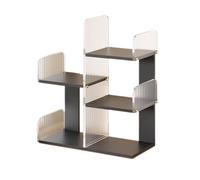 Book Shelf Multi Layer Density Board Bookshelf, Open Simple Plastic Organizer Shelf, Free Standing Display Stand for Home and Office Bookshelf