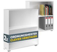 Book shelf Vela set of 2 white 77x60x28cm