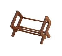 Book Shelf Wood Tilting Bookcase, Black Walnut Colour Desktop Bookshelf Organizer, Storage Rack in Living Room Office Home Decor Bookshelf