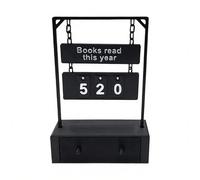 Book Sign This Year | Table Decoration with Clear Display | Annual Reading Challenge Counter - for Home Dorm Bookcase Bookshelf Bedroom Students Adults Readers