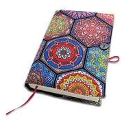 Book Sleeve Cover for Novel, Ottoman Ethnic Pink Pattern, Hard Books Cover for Paperback, Washable Fabric, Book Protector- Padded, Book Case Cover for Adult 5.5 x 8