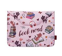 Book Sleeve for Lovers & Nerds, Protector for Paperbacks - Padded, Zipper Closure, Washable Fabric, Medium 11" X 9"