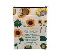 Book Sleeves Sunflower Book Cover for Book Lovers Book Protector Pouch Sleeve with Zipper Sunflower Gifts Book Worm Gifts (Sunflower Book Sleeve)