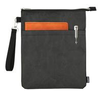 Book Sleeves with Zipper, Travel Book Waterproof Protector Pouch for Hardcover Books, Book Covers Bags Carry Case/Front Pocket & Handle Strap for Book Lovers Mother's Day Readers, Tyvek Paper, 1 Piece