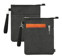 Book Sleeves with Zipper, Travel Book Waterproof Protector Pouch for Hardcover Books, Book Covers Bags Carry Case/Front Pocket & Handle Strap for Book Lovers Mother's Day Readers, Tyvek Paper, 2 Pcs