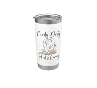 Book Smut Reader Nerdy Dirty Inked & Curvy Tattooed Bookworm Stainless Steel Insulated Tumbler
