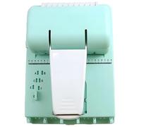 Book Spiral Binder Machine, Paper Perforator Tool with Ruler and Positioning Pins, Efficient Multi-Hole Punching, Mini Cinch Bookbinding Binding Tool for Cardstock, Pearlescent Paper Pink Square Hole