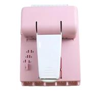 Book Spiral Binder Machine, Paper Perforator Tool with Ruler and Positioning Pins, Efficient Multi-Hole Punching, Mini Cinch Bookbinding Binding Tool for Cardstock, Pearlescent Paper Pink Square Hole