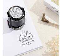 Book Stamp, from The Library of Stamp, Custom Library Stamp, Embosser Stamp, Gift for Book Lover, Personalised Stamp