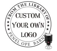 Book Stamp | Personalized Your Logo | Self-Inking Rubber Stamp from The Library of | Ex Libris | Florals Stamps