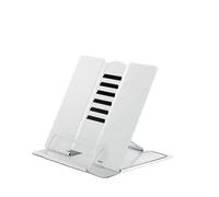 Book Stand Desk Book Stand,Metal Reading Rest, Adjustable Cookbook Documents Holder Portable Stands for Books for Desk(White)