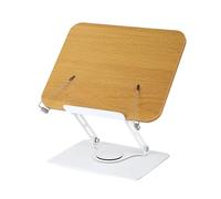 Book Stand for Reading, Elastic Page Clips, Adjustable Book Holder for Reading Foldable Multifunctional Display Stand for Office, Kitchen, School Textbook, Recipe, Magazine,Tablet(Log Color)
