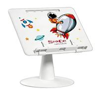 Book Stand for Reading, Multi Purpose Book Holder Cookbook Stand Book Tray Foldable Desktop Riser Stand for Magazines, Tablets, Laptops (Spaceman)