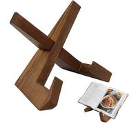 Book Stand, Recipe Book Stand for Cookbooks, Compact Size 18.5 x 16 x 12.5 Inches, Adjustable Angle, Sturdy and Portable