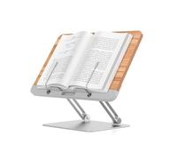 Book Stand Wooden Book Stand Cookbook Holder Adjustable Height for Kitchen, Study