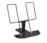 Book Stands for Reading,Metal Book Stand Book Holder Multifunctional Reading Rack,Adjustable Metal Document Holder for Office School Library Home (Black)