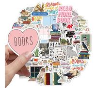 Book Stickers - 100PCS Waterproof, Scrapbook & Reading Stickers for Water Bottles, Laptop, Guitar, Skateboard, Suitcase