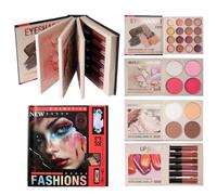 Book Style Makeup Palette Contour Powder Eyeshadow Blusher