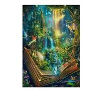 Book Surrounded Islands Ocean 300 Piece Jigsaw Puzzle for Adults Date Night Activity Couple Bonding Beautiful Design Ideal Anniversary Present 300 PCS