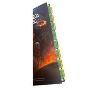 Book Tabs for Dungeons & Dragons Tasha's Cauldron of Everything | Fully Laminated, Color-Coded, Removable, (Book not Included). Includes Blank Tabs and Alignment Card for easy installation