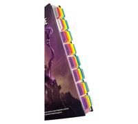 Book Tabs for The Dungeons & Dragons 2014 Dungeon Master's Guide | Fully Laminated, Color-Coded, Removable, (Book not Included). Includes Blank Tabs and Alignment Card for easy installation