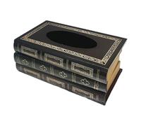 Book Tissue Box Cover, Versatile, 1 Piece, Toilet Paper Organizer, Retro Wood Tissue Holder, Multifunctional, For Bathroom Home Workplace Desk Kitchen Guest Room Bedroom Car Holiday Decor