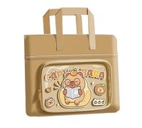 Book Tote Bag, Animal Pencil Organizer, Kids Stationery Storage, Zippered Waterproof Canvas, School Picnic Travel Use, 35x27cm/13.78x10.63 Inches Multicolor 1 Piece