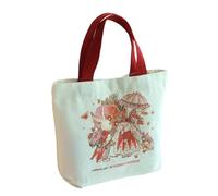 Book Tote Bag for Girls, Sturdy Tote Bag | Aesthetic Beach Bag for Women with Rabbit Pattern | Cute Portable Reusable Casual Tote Bag for Shopping, 01, Se référer à la description