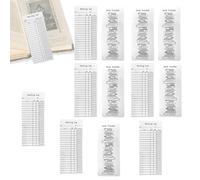 Book Tracker Notecard - Card Paper 8x20cm 12 Pieces | Reading List Bookmark | Reading List Page Marker | Bookmark Tracker for Organizing Books, Tracking Readings Progress, and Study Use