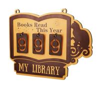 Book Tracking Sign - 150g Wooden Hanging Bookshelf | 9.84x8.27x0.2in Books Read Tracker For Wall Corner Study Workplace Living Room Library Nook