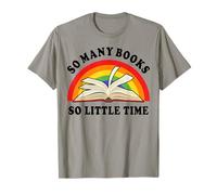 Book-TShirt So Many Books Little Time Nerdy Reading Teacher T-Shirt