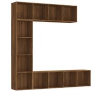 Book/TV Cabinet Set 3 Piece Book Stand Rack Wall Shelf Multi Colours vidaXL