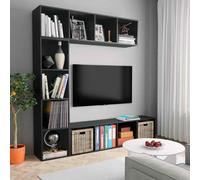 Book/TV Cabinet Set 3 Piece Book Stand Rack Wall Shelf Multi Colours vidaXL