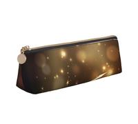Book Under The Light Leather Pencil Case Slim Design Pen Bag with Metallic Zipper Pocket Size for Or Student Office College Middle School Pen Pouch