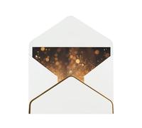 Book Under The Light Luxury Pearl Paper Greeting Card With Gold Border, Blank Inside, With Envelope - Birthday, Wedding, Christmas, Valentine