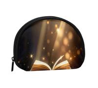 Book Under The Light Minis Storage Bag Shell Wallet Small Coin Purse with Minis with Zipper Change Purse for Coin Keys You Can Also Store Any Small Objects You Want