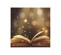 Book under the light Printed Square Jigsaw Puzzle 12.8x12.8 CM, Puzzle Challenging Game for Adults Gifts, Family Fun Decorative Wall Decor