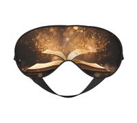 Book Under The Light Sleep Mask for Women & Men - Double-Sided Eye Mask with Adjustable Strap, Soft Silky Feel, Light-Blocking & Breathable for Travel, Nap, Shift Work, Yoga