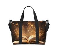 Book Under The Light Travel Tote Bag Unisex, Water-Resistant Weekend Gym Bag, Large Capacity Adjustable Shoulder Strap Travel Bag
