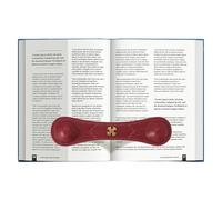 Book Weight Holder Wooden Thumb Book Page Open Weighted Bookmark Corner Reading Accessories Office Desk Decor Executive Gift for Writer Reader (Red)