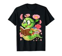 Book Worm Costume World Book Day Cute Kawaii Worm Reading T-Shirt