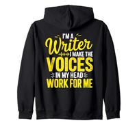 Book Writer Voices In My Head Work For Me Author Writing Zip Hoodie