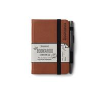 IF Bookaroo Notebook - A7 Pocket and Handbag size Notebook plus Black Ballpoint Pen, 192 pages - Brown