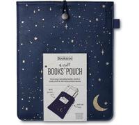 Independent Fabrication Books & Stuff Pouch Bookaroo – Moon & Stars, Dark Blue/Gold